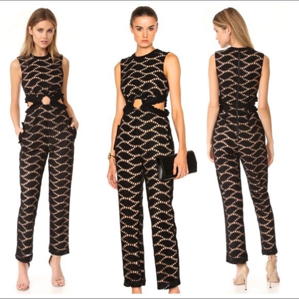 Self Portrait Eyelet Jumpsuit